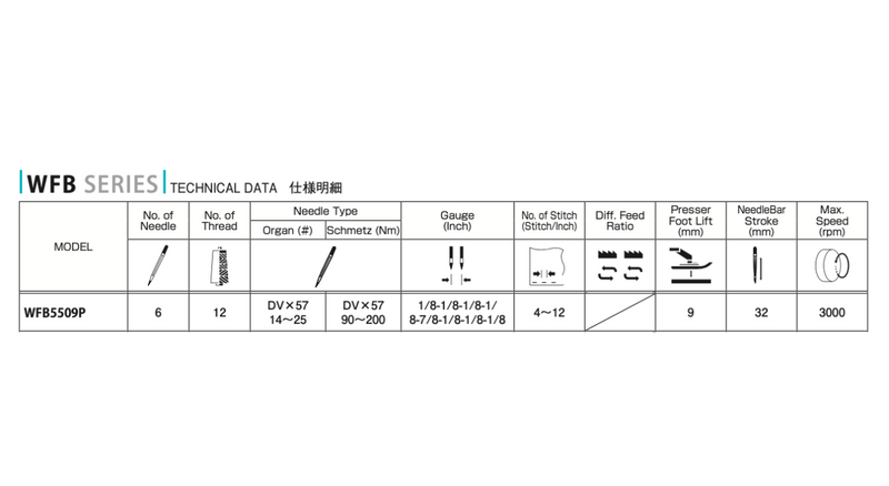 AGM Special Kansai Head Semi-Auto Waistband Machine ( HEAD WFB5509P )