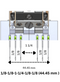 1/8-1/8-1-1/4-1/8-1/8 : Total 44.45 mm Special Needle Gauge Set For Waistband Machines.