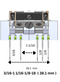 3/16-1 1/16-1/8-18 : Total ( 38.1 mm ) Special Needle Gauge Set For Waistband Machines