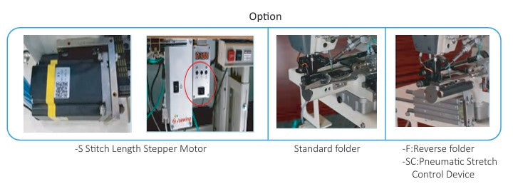 High Speed Direct-Drive Lockstitch Bottom Hemming Machine with Thread Trimmer