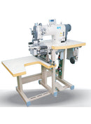 Double needle computerized-driven elastic waistband sewing machine with large hook  and automatic thread trimmer