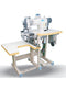 Double needle computerized-driven elastic waistband sewing machine with large hook  and automatic thread trimmer