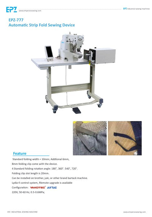 Automatic Strip Fold Sewing Device