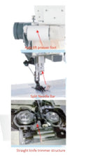 Direct-drive double needle Lock Stitch Sewing Machine with Fixed Needle Bar